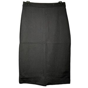 Banana Republic Pindot Knee Length Pencil Skirt in Dark Black/White Women’s 4P